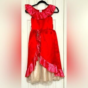 Disney Store Elena of Avalor girls 7/8 dress up Halloween costume dress *as is